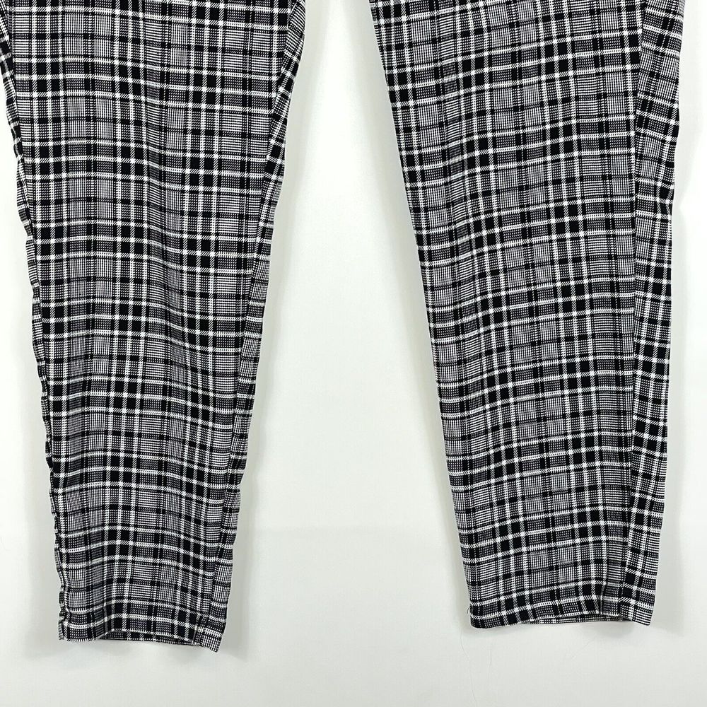 Hot Topic Plaid Trousers Womens Medium Black White Dark Academia Grunge Alt - Picture 3 of 8